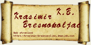 Krasimir Bresnopoljac vizit kartica
